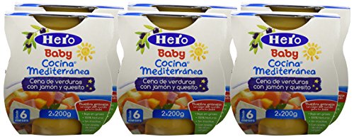 HERO BABY Potito Verduras con Lentejas y Jamón 235gr Pack 2 » Te